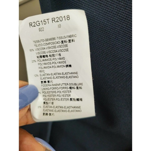 Emporio Armani Women's Solid Viscose One Button Single Breasted Blazer Size 46 - Picture 12 of 12